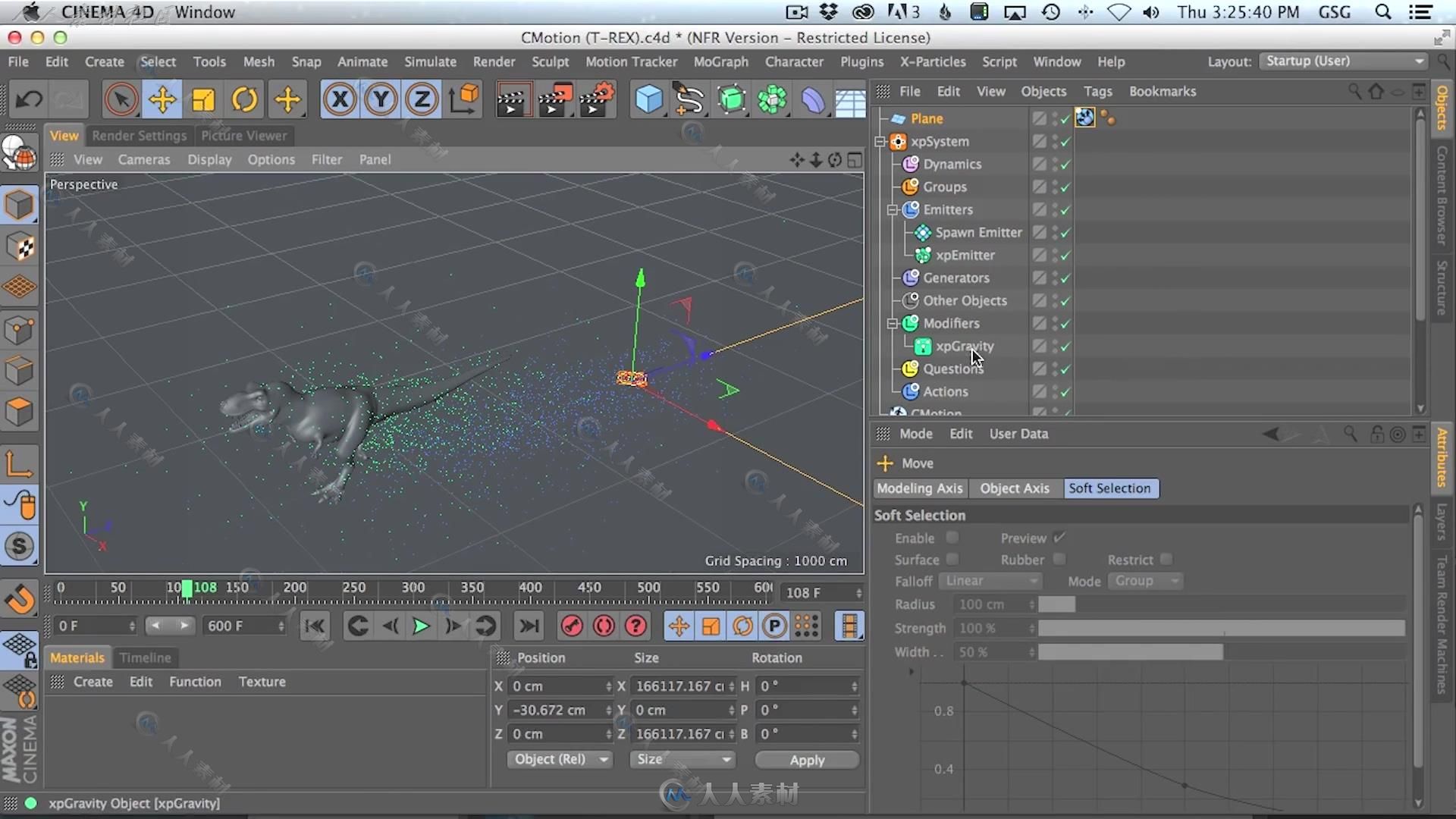 C4D使用Xp 3.5粒子插件制作炫酷粒子线条生长动画GSG灰猩猩视频教程X Particles Tu...