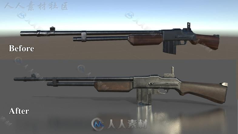 世界大战武器包枪武器道具3D模型Unity游戏素材资源