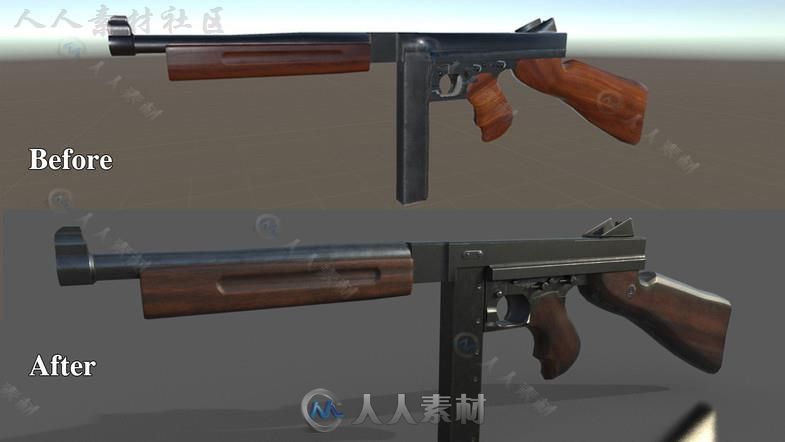 世界大战武器包枪武器道具3D模型Unity游戏素材资源