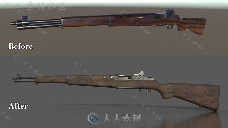 世界大战武器包枪武器道具3D模型Unity游戏素材资源