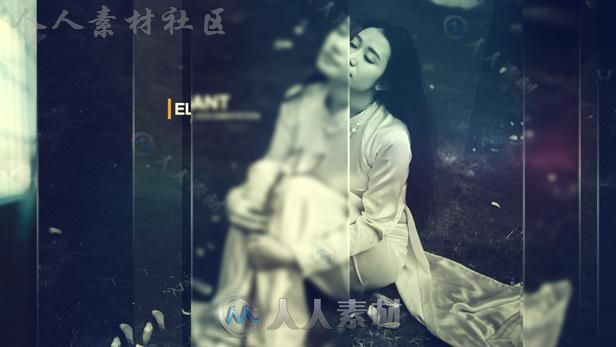 简约美丽玻璃反射遮罩图片展示幻灯片相册动画AE模板Videohive Clean Media Intro ...