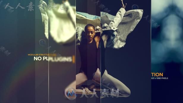 简约美丽玻璃反射遮罩图片展示幻灯片相册动画AE模板Videohive Clean Media Intro ...