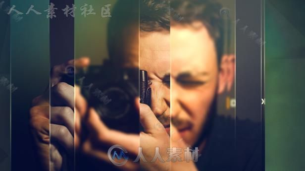 简约美丽玻璃反射遮罩图片展示幻灯片相册动画AE模板Videohive Clean Media Intro ...