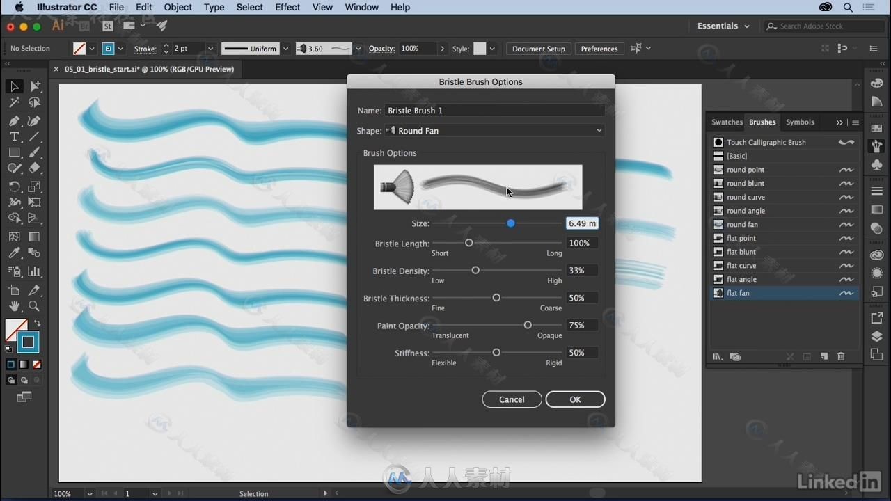 Illustrator自定义创意笔刷使用技术视频教程 Illustrator Creating Custom Brushes