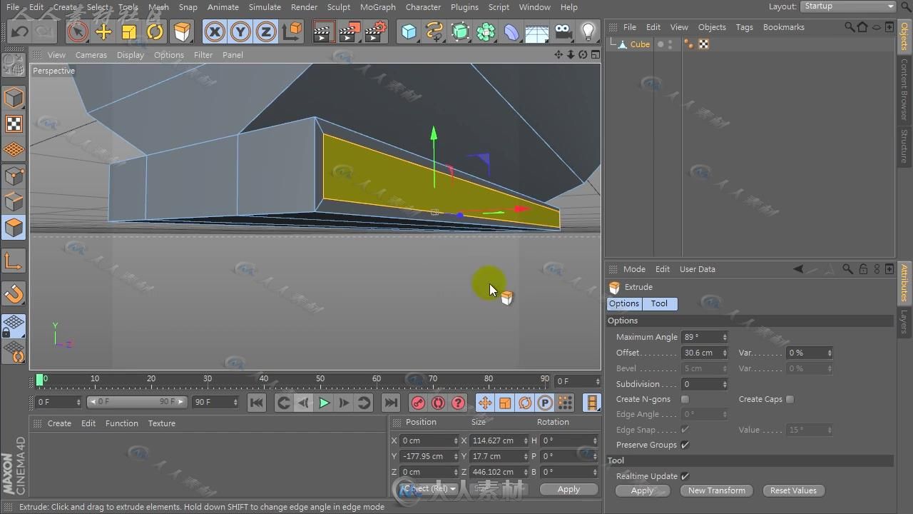 C4D传统侧卸式矿车建模视频教程