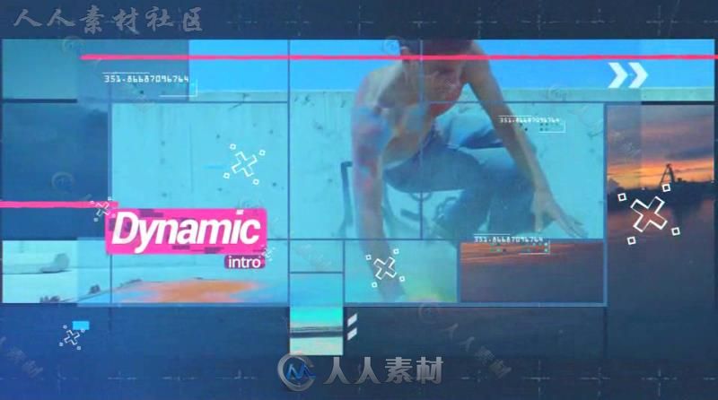 现代动感有节奏的体育运动展示幻灯片AE模板 Videohive Dynamic Intro 20241161