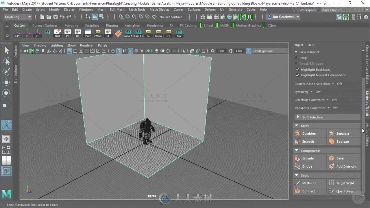 游戏场景建模雕刻纹理综合制作视频教程 PLURALSIGHT CREATING MODULAR GAME ASSETS...