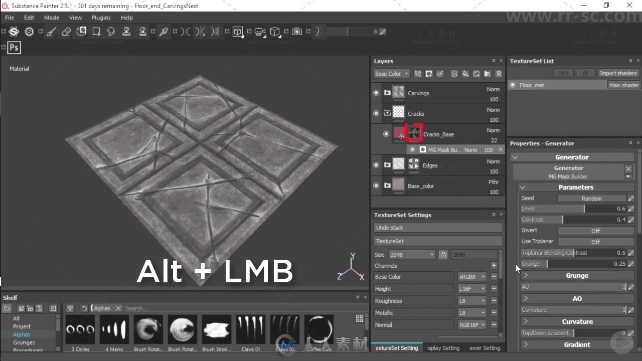 游戏场景建模雕刻纹理综合制作视频教程 PLURALSIGHT CREATING MODULAR GAME ASSETS...