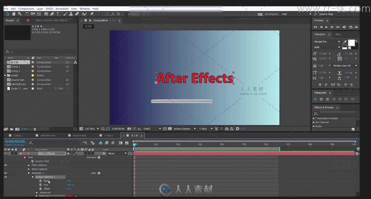 AE字体动画制作视频教程After Effects Text Animation-cmiVFX