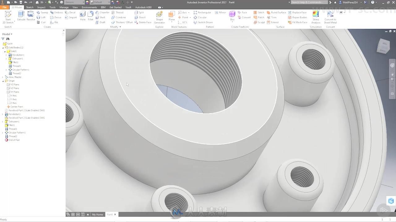 Inventor中2D转换3D技术训练视频教程 PLURALSIGHT 2D TO 3D CONVERSION WITH INVENTOR