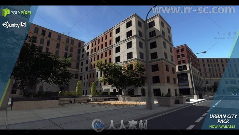 3A级完整的城市环境3D模型Unity游戏素材资源