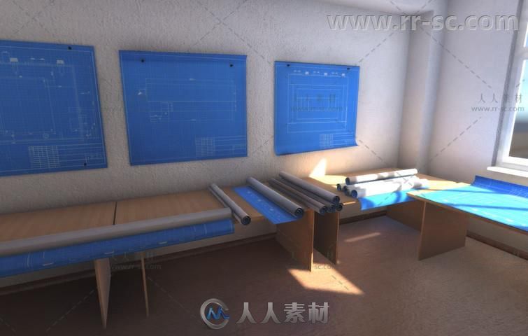 房间完整照明场和景蓝图工具道具3D模型Unity游戏素材资源