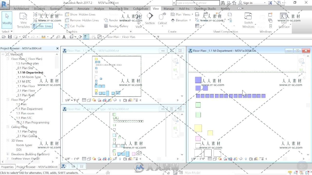 Revit模型数据色彩显示技术视频教程 PLURALSIGHT UNDERSTAND REVIT DATA THROUGH C...