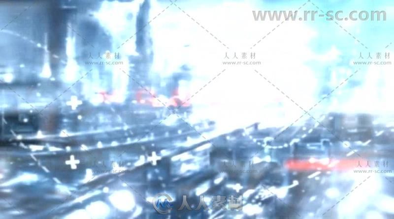 现代史诗故障科技感照片展示视差幻灯片相册动画AE模板Videohive Modern Slideshow...