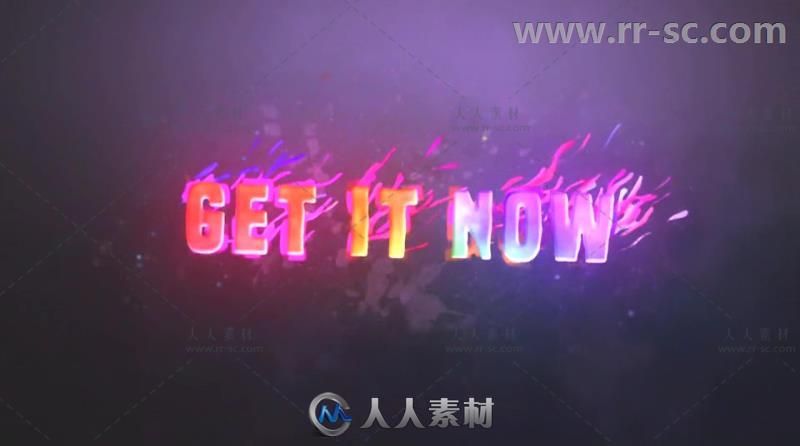 现代时尚独特多彩液体标题展示幻灯片AE模板 Videohive Colorful Titles 20198053