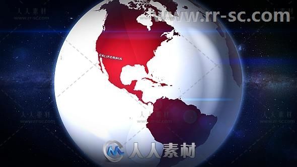 地球俯冲缩放到达指示地点动画工具展示幻灯片AE模板Videohive Earth Zoom Customi...