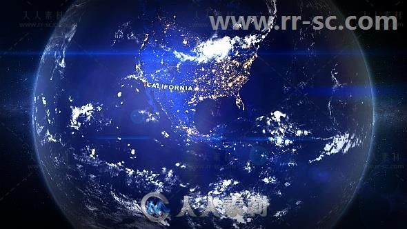 地球俯冲缩放到达指示地点动画工具展示幻灯片AE模板Videohive Earth Zoom Customi...