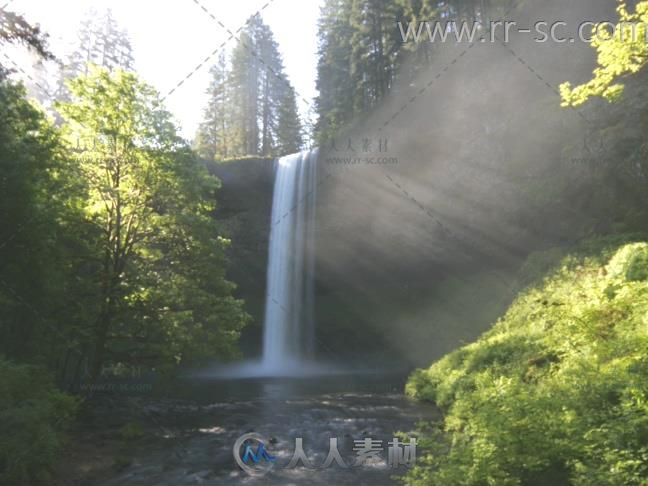 一组自然唯美的山川树林小溪流水特写标清实拍视频素材