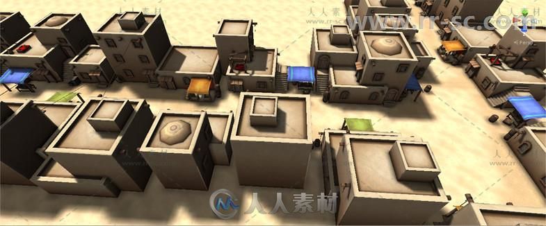 阿拉伯村庄城市环境3D模型Unity游戏素材资源