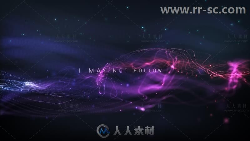 美丽优雅粒子线条摆动文字标题动画展示幻灯片AE模板Videohive Elegant Particle T...