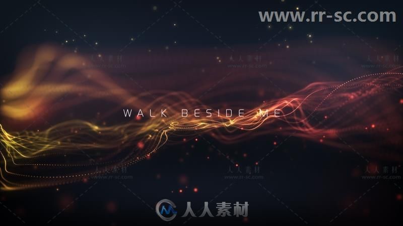 美丽优雅粒子线条摆动文字标题动画展示幻灯片AE模板Videohive Elegant Particle T...