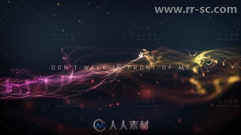 美丽优雅粒子线条摆动文字标题动画展示幻灯片AE模板Videohive Elegant Particle T...