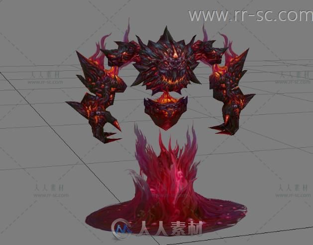 魔幻元素可怕的怪物3D模型