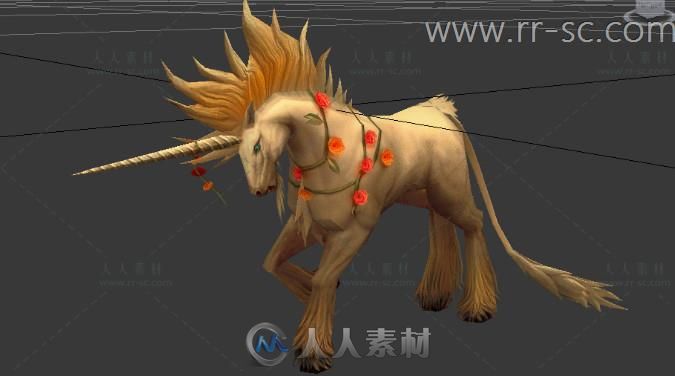 魔幻版可爱的独角兽3D模型