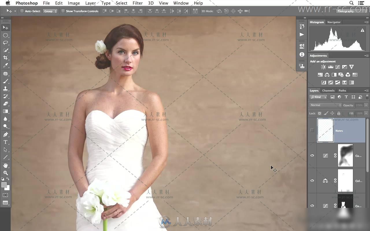 Photoshop 修饰婚纱肖像视频教程