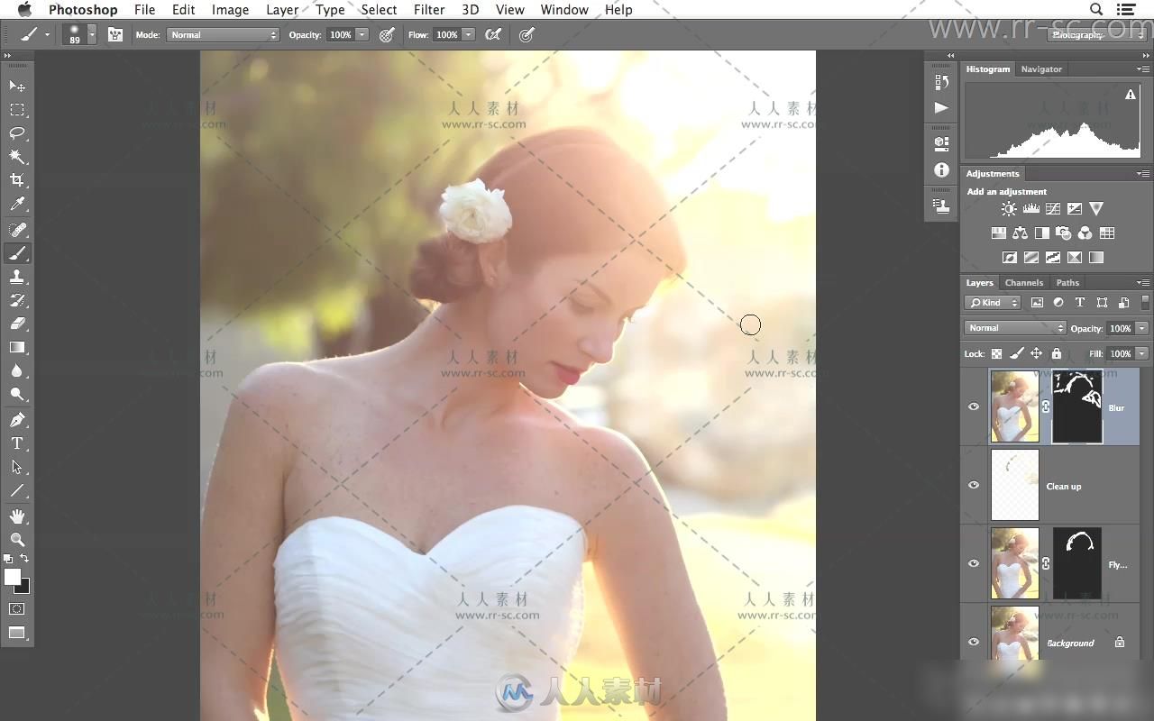 Photoshop 修饰婚纱肖像视频教程