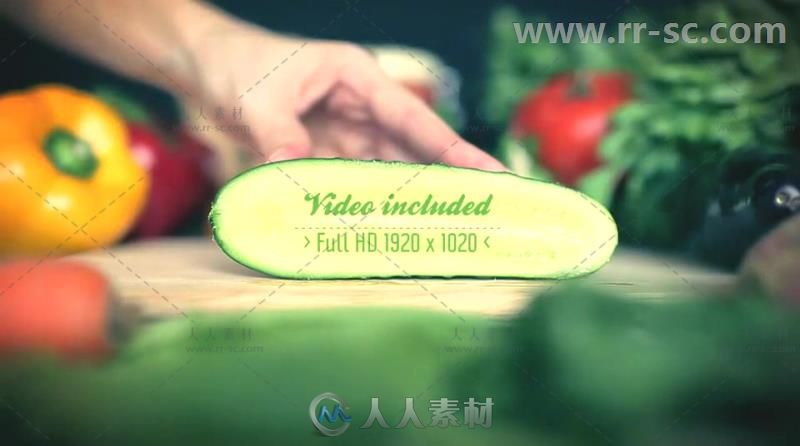 创意明亮美味的蔬菜展示标题动画视频包装AE模板Videohive Vegetables Titles 7502130