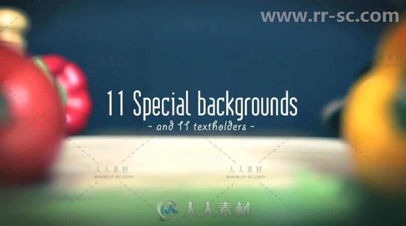 创意明亮美味的蔬菜展示标题动画视频包装AE模板Videohive Vegetables Titles 7502130