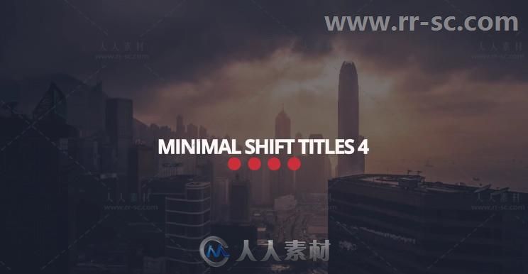 现代干净简单迷你的标题排版动画展示幻灯片AE模板 Minimal Shift Titles 4