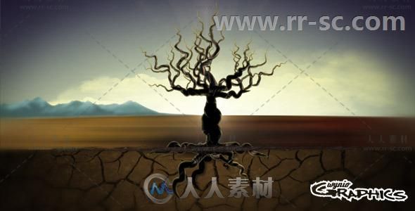 神秘的生命之树生长标志展示Logo演绎AE模板 Videohive Tree Of Life 7460141