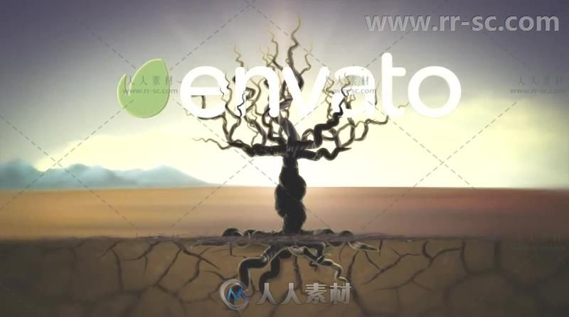 神秘的生命之树生长标志展示Logo演绎AE模板 Videohive Tree Of Life 7460141