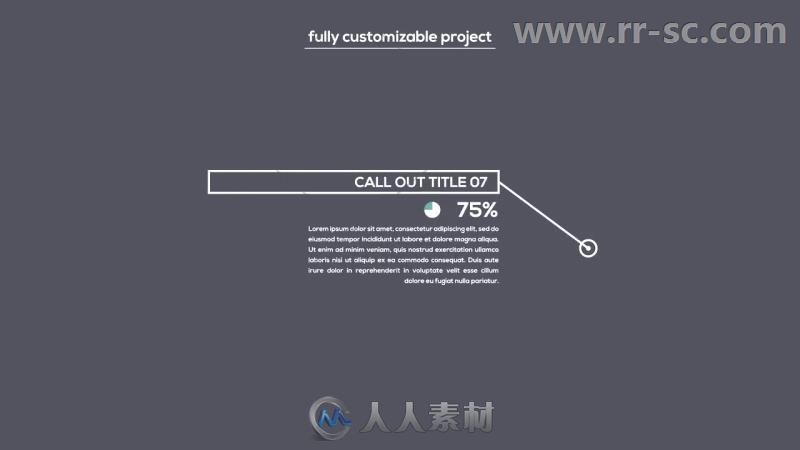 现代公司企业线条呼出文字标题注释介绍动画AE模板 Inforgraphic Call-Out Titles