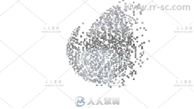 时尚优雅照片汇聚成马赛克动画标志展示Logo演绎AE模板Videohive Mosaic Logo Reve...