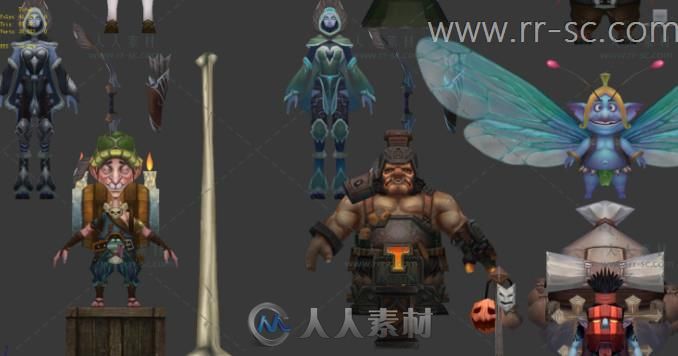 35个经典魔幻怪物3D模型