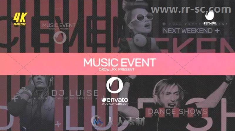 时尚独特个性音乐活动开场视频包装AE模板 Videohive Music Event 20262416