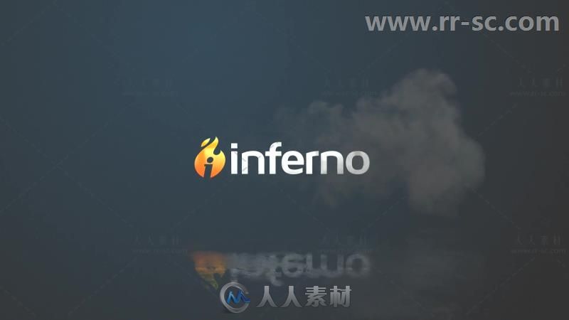 震撼火焰燃烧烟雾展示电影标志Logo演绎AE模板 Videohive Fire Reveal Logo 20264409