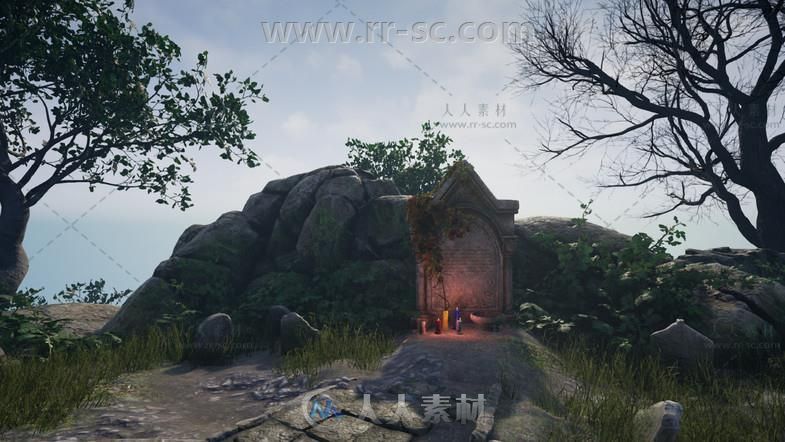 墓地自然景观幻想环境3D模型Unity游戏素材资源