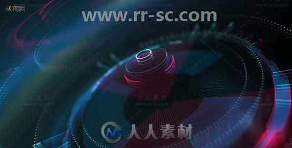 现代高科技HUD界面动画展示标志Logo演绎AE模板Videohive Hi-Tech HUD Logo Reveal...