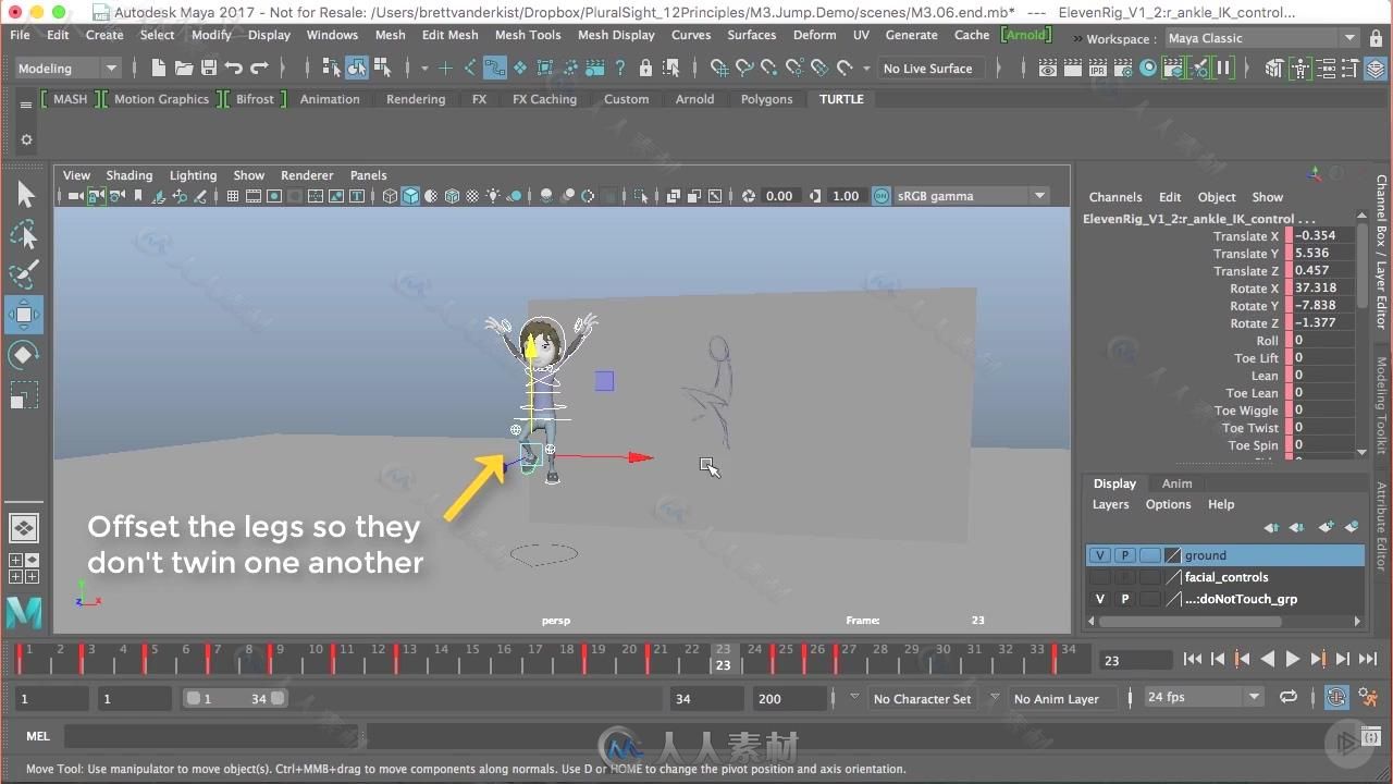 Maya经典12项动画原理技术训练视频教程 PLURALSIGHT 12 PRINCIPLES OF ANIMATION I...