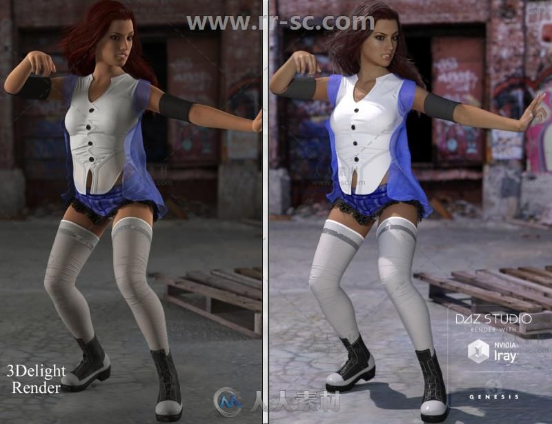 美丽女性舒适个性服装套装3D模型合辑