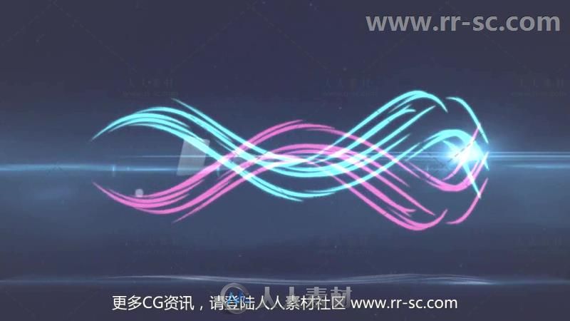 美丽发光条纹飘动标志展示Logo演绎AE模板 Light Streaks Logo