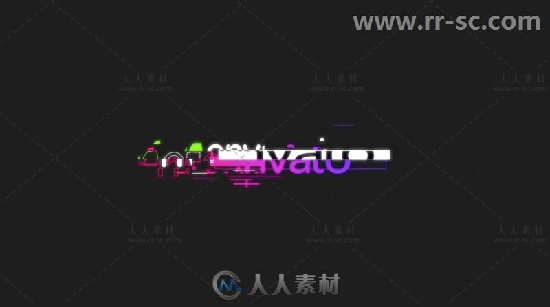 炫酷信号故障效果标志展示Logo演绎AE模板 Videohive Glitch Logo 18877868