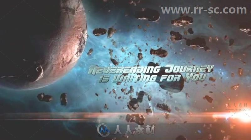 史诗大气震撼宇宙行星穿梭影视标题展示幻灯片AE模板Videohive Epic Space Titles ...