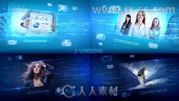 数字科技效果公司图片展示企业宣传视频包装AE模板 Videohive Digital Words 6761262