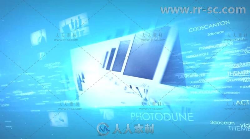 数字科技效果公司图片展示企业宣传视频包装AE模板 Videohive Digital Words 6761262