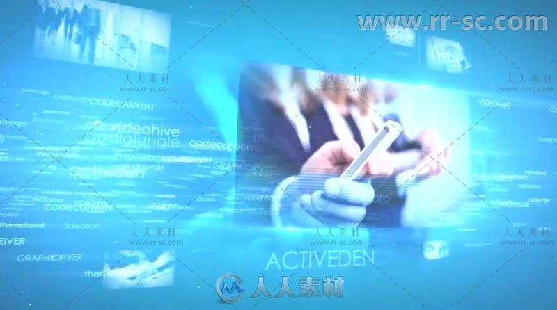 数字科技效果公司图片展示企业宣传视频包装AE模板 Videohive Digital Words 6761262